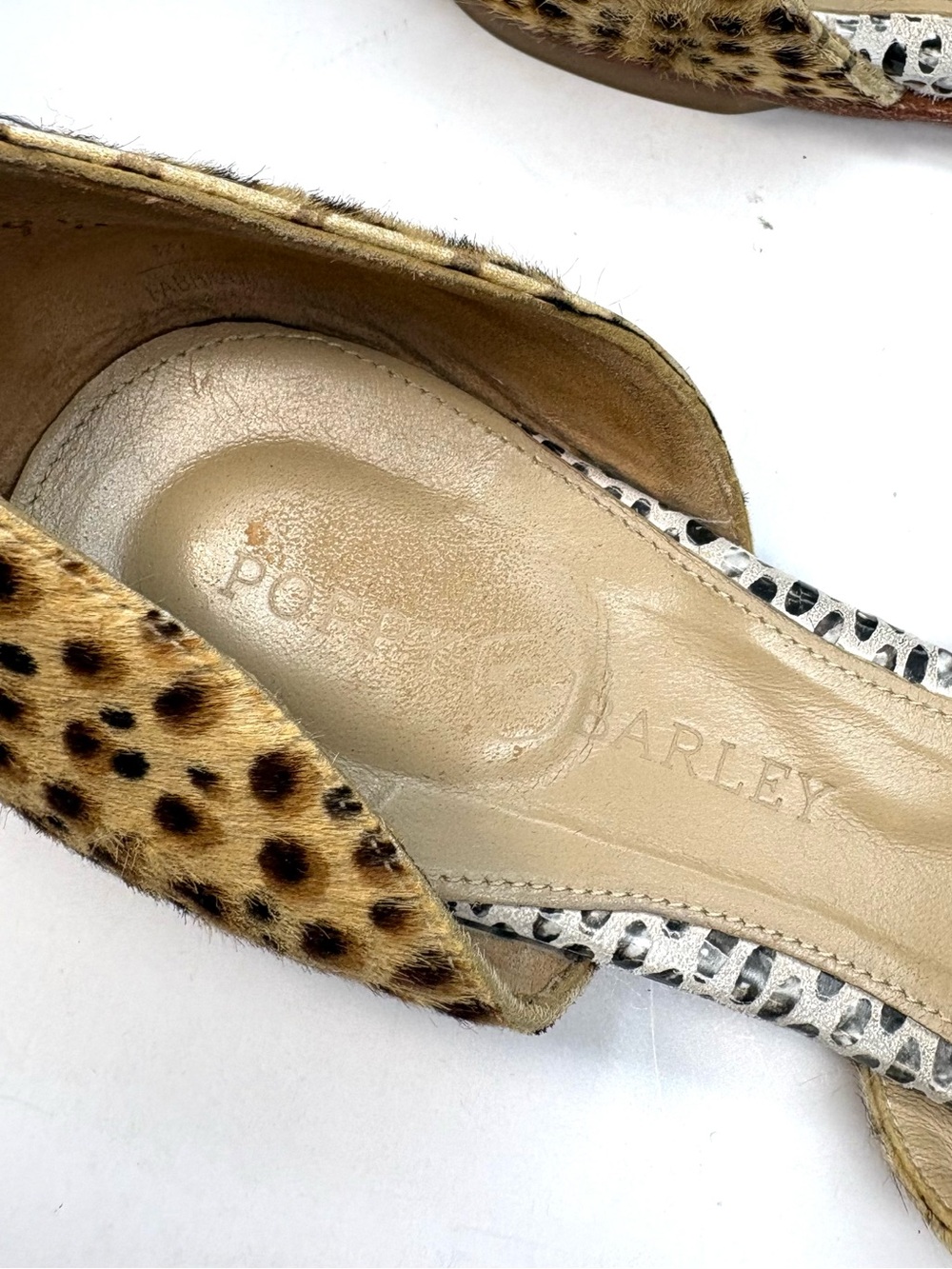 Poppy Barley Animal Print Calf Hair D'Orsay Flats | 9.5 - Picture 5 of 9
